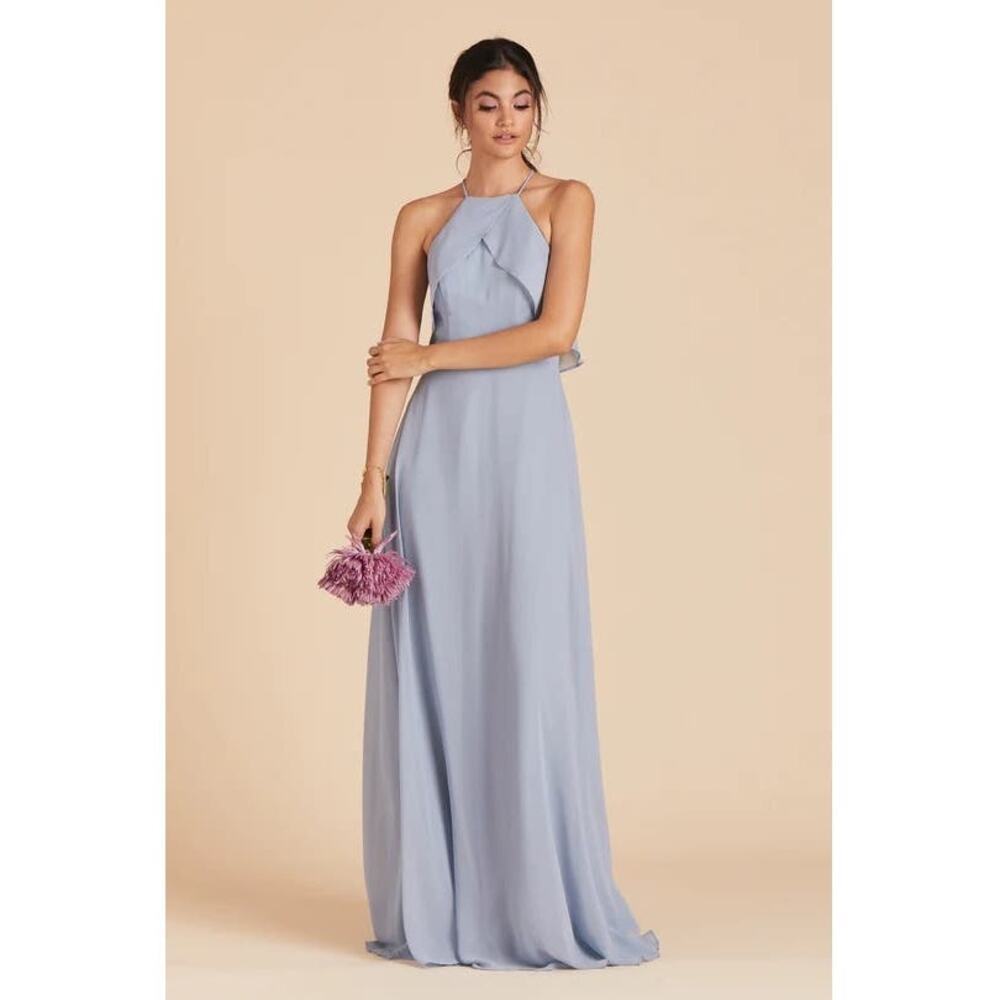 Birdy Grey Light Blue Halter Wedding Dress